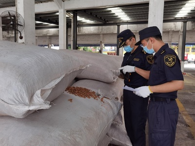 老港海關(guān)查獲6.3噸禁入固體廢物，軟木制品制造原料藏隱患